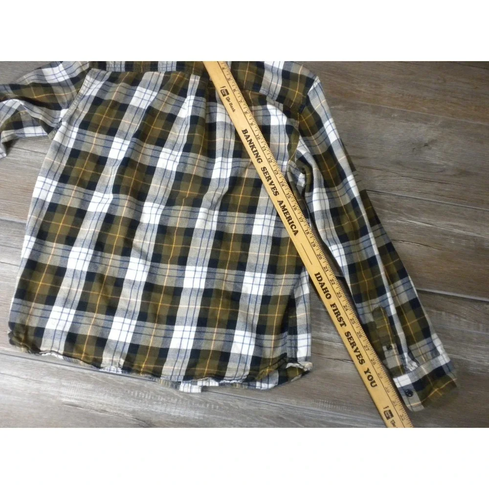 The North Face Arroyo Shirt Mens M Green Plaid Lightweight Flannel Granola Trail